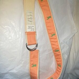 Letitia colector Orange and Cream Belt with Green Embroidery